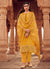 Yellow Handwork Embroidery Traditional Pant Style Suit