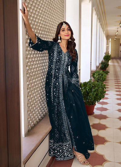 Blue Anarkali Suit In Australia