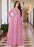 Pink Traditional Net Anarkali Suit
