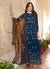 Turquoise Multi Embroidery Gerogette Anarkali Suit