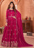 Rani Pink Embroidery Silk Anarkali Suit