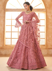 Blush Pink Embroidered Lehenga Choli
