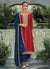 Red And Blue Embroidery Traditional Salwar Kameez
