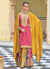 Pink And Yellow Multi Embroidery Festive Lehenga Kurti