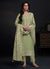 Green Embroidery Straight Cut Pant Style Salwar Suit