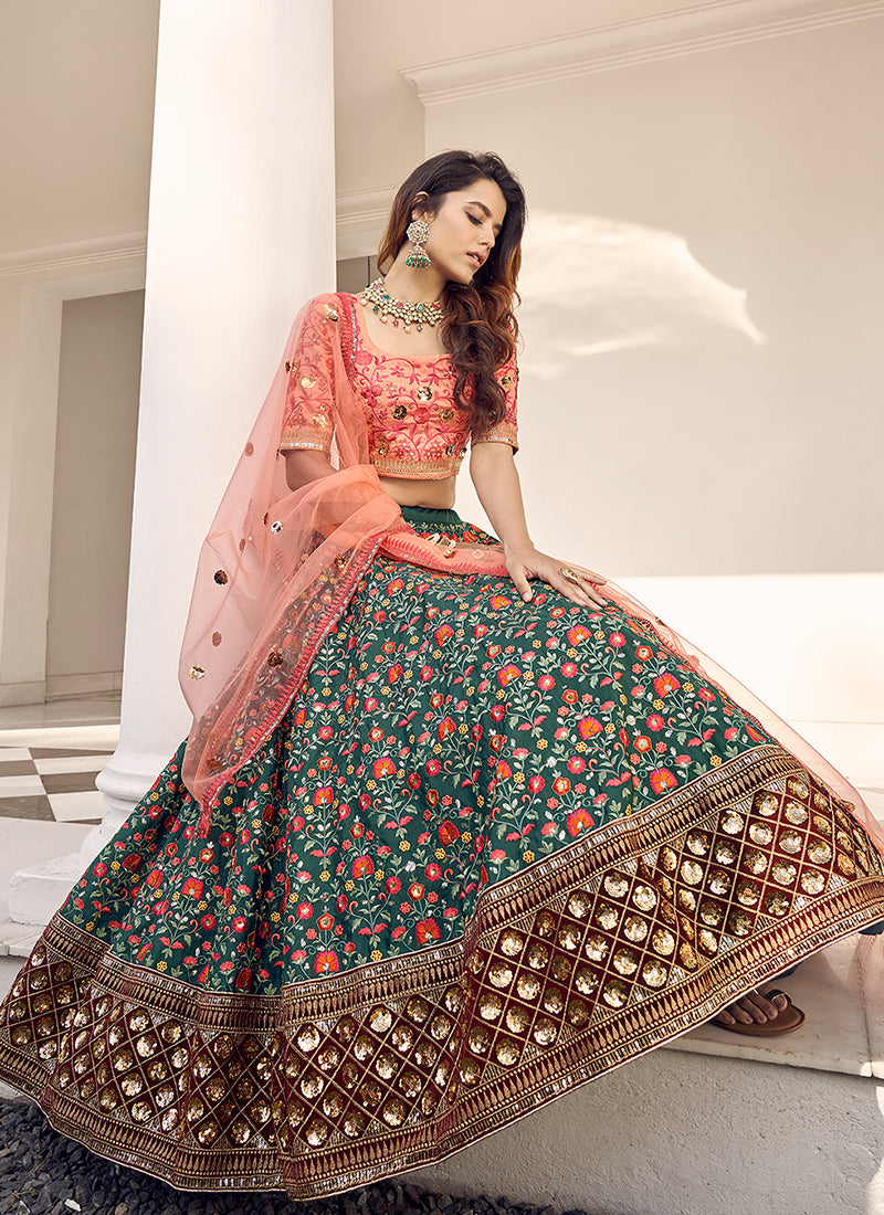 Shop Diwali Lehenga In USA, UK, Canada, Germany, Mauritius, Singapore With Free Shipping Worldwide.