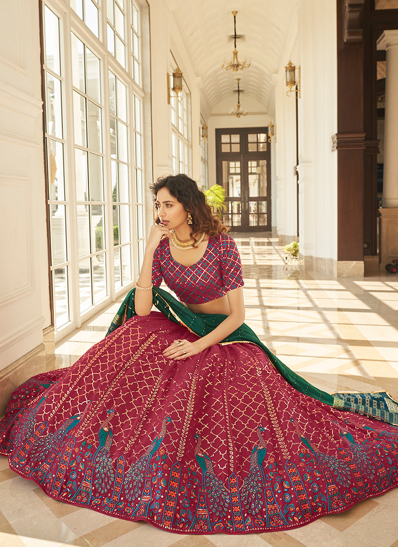 Shop Lehengas In USA, UK, Canada, Germany, Mauritius, Singapore With Free Shipping Worldwide.