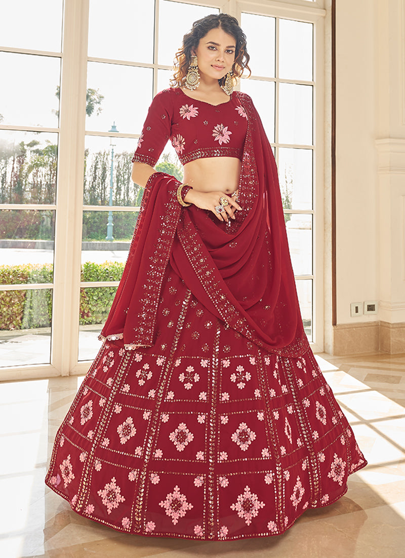 Shop Lehengas In USA, UK, Canada, Germany, Mauritius, Singapore With Free Shipping Worldwide.