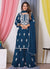 Royal Blue Lucknowi Thread Embroidery Palazzo Suit