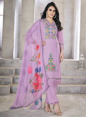 Purple Multi Embroidery Chikankari Pakistani Salwar Kameez