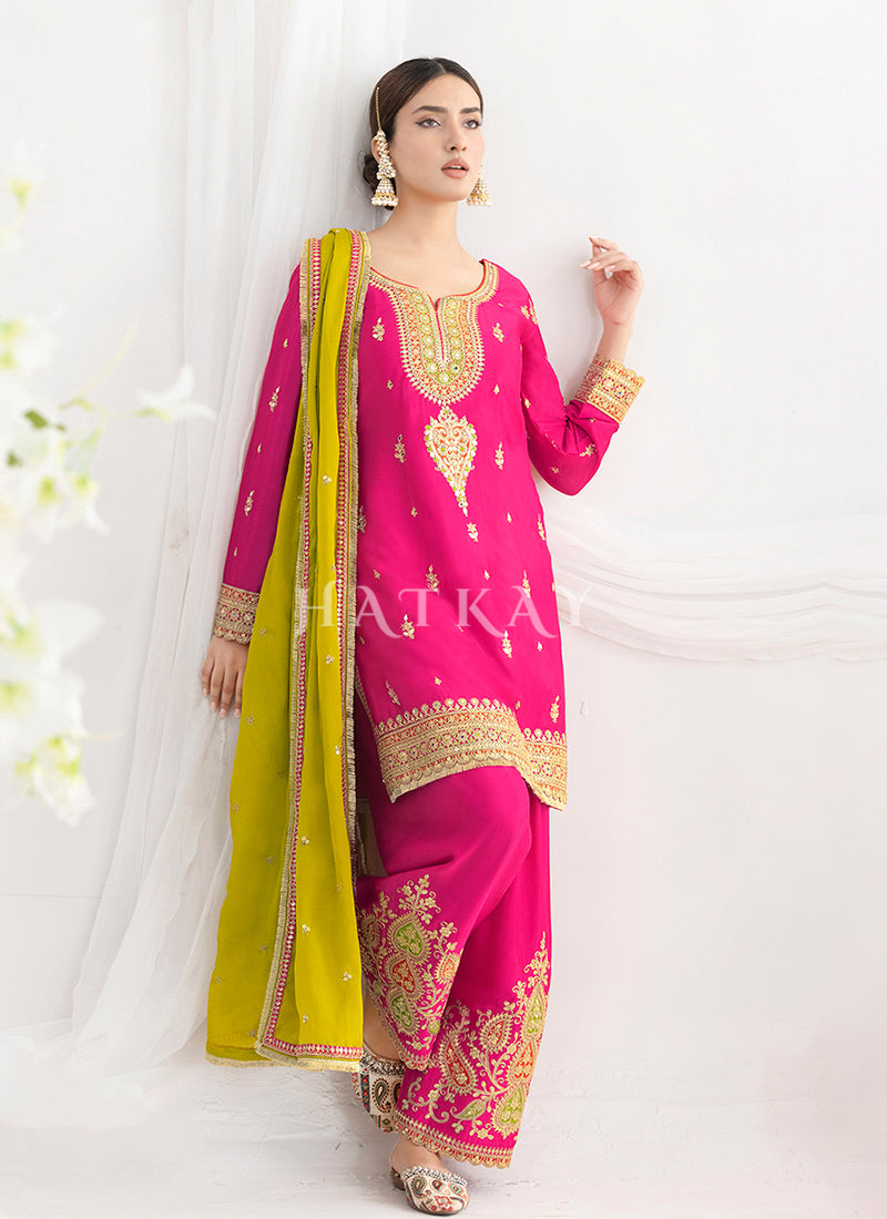 Buy Rani Pink Salwar Suit Online