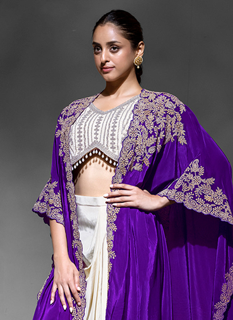 Buy Draped Skirt Set In USA