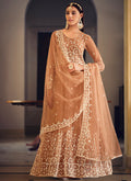 Light Brown Sequence Embroidery Wedding Anarkali Suit