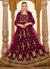 Magenta Traditional Embroidery Anarkali Suit