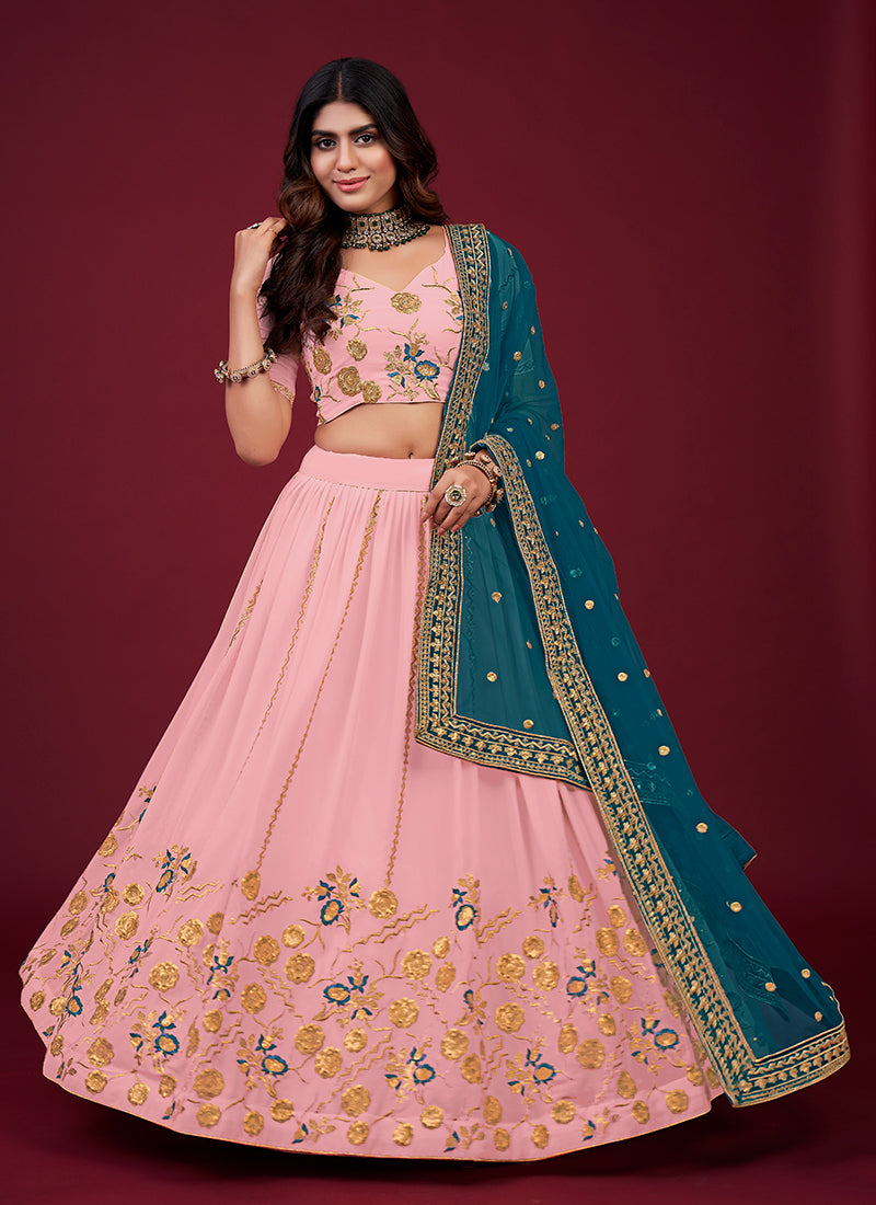 Shop Wedding Lehenga In USA, UK, Canada, Germany, Mauritius, Singapore With Free Shipping Worldwide.