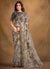 Beige And Grey Multi Embroidery Traditional Festive Saree