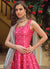 Pink And Grey Khatli Anarkali Gown In USA