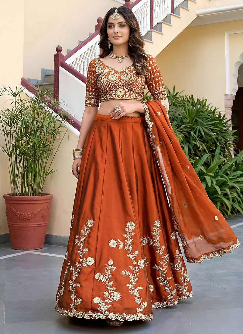 Buy Orange Lehenga Choli