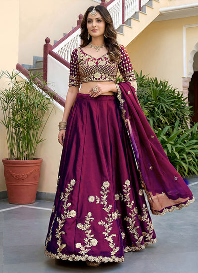 Buy Wine Lehenga Choli