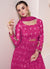 Hot Pink Embroidery Printed Wedding Anarkali Suit In USA