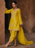 Bright Yellow Embroidery Festive Dhoti Pant Suit
