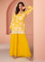 Yellow Thread And Sequence Embellished Co-Ord Set