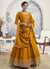 Yellow Reshamkari Embroidery Wedding Anarkali Suit