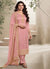 Pink Thread Work Embroidery Salwar Kameez Suit