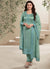 Sea Green Thread Work Embroidery Salwar Kameez Suit