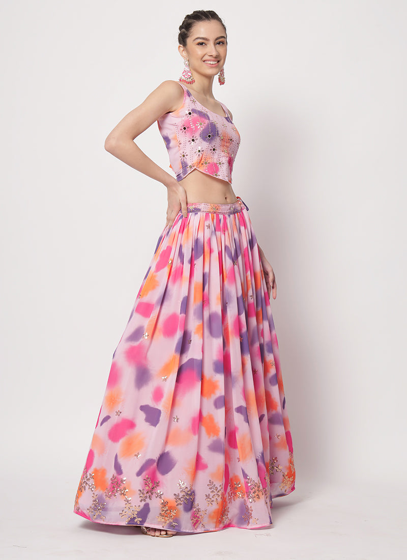 Pinkish Purple Lehenga Choli In USA Germany
