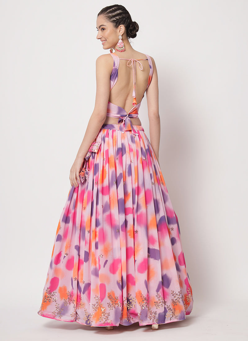 Pinkish Purple Lehenga Choli In USA