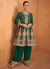 Green Multi Embroidery Anarkali Pant Suit
