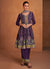 Purple Multi Embroidery Anarkali Pant Suit
