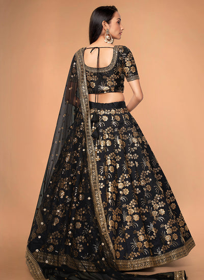Black Festive Lehenga Choli In USA UK