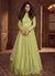 Green Traditional Embroidery Anarkali Gown