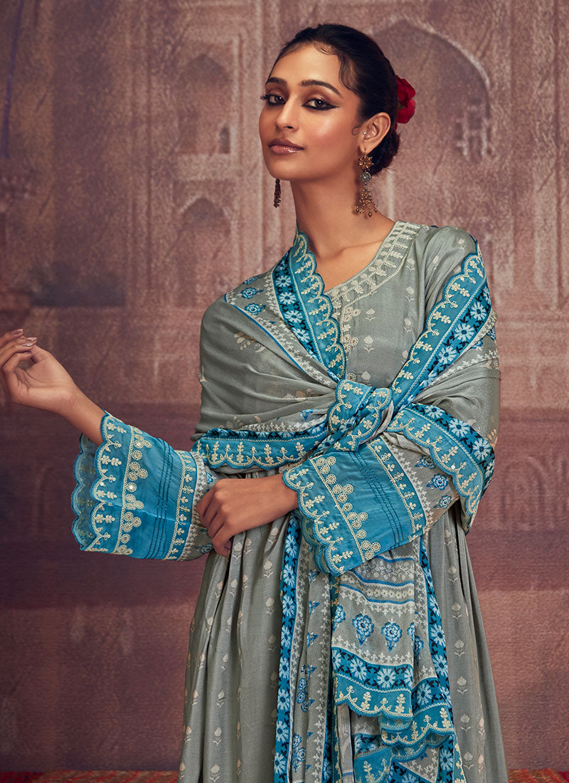 Buy Anarkali Palazzo Suit