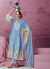Sky Blue Embroidered Pakistani Salwar Kameez Suit