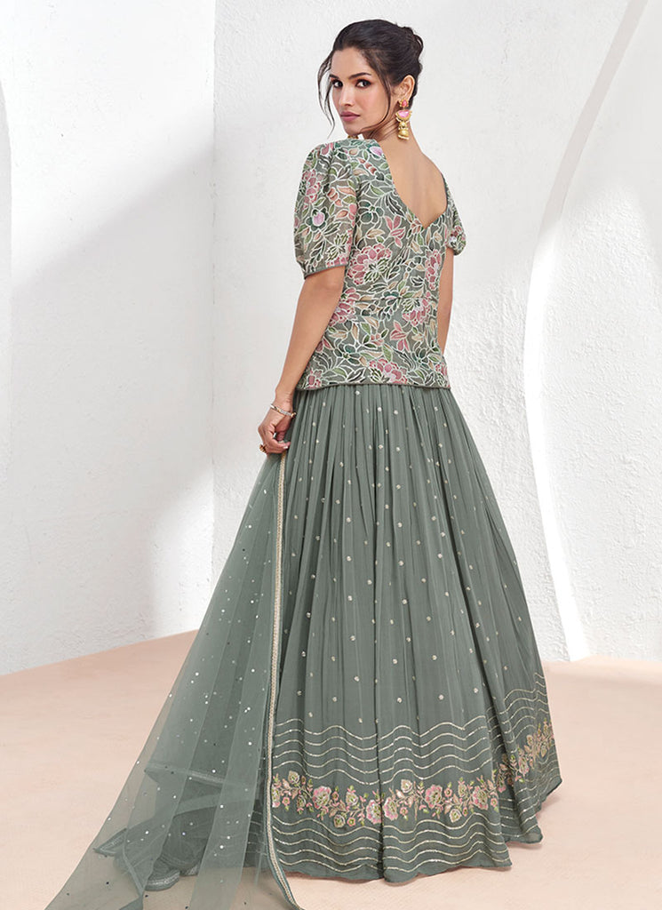 Shop Reception Lehenga In USA, UK, Canada, Germany, Mauritius, Singapore With Free Shipping Worldwide.