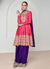 Pink And Purple Multi Embroidered Wedding Palazzo Suit