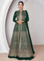 Green Golden Sequence Embroidery Slit Style Anarkali Lehenga Suit