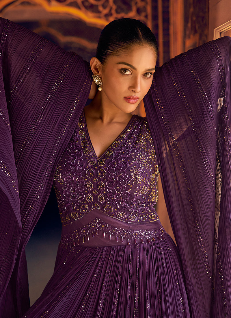 Indian outfit In UK Purple Wedding Dress
