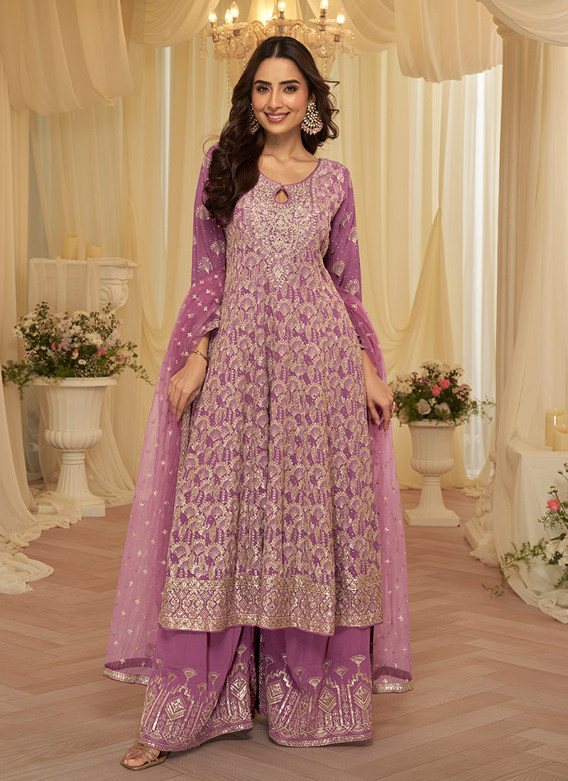 Buy Anarkali Palazzo Suit