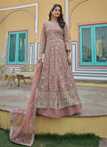 Shop Pink Front Slit Style Anarkali Suit