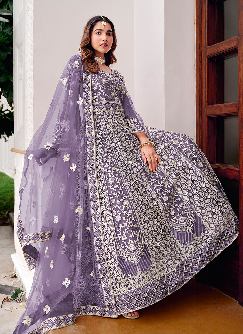 Buy Purple Designer Anarkalis for Women & Girls Online
