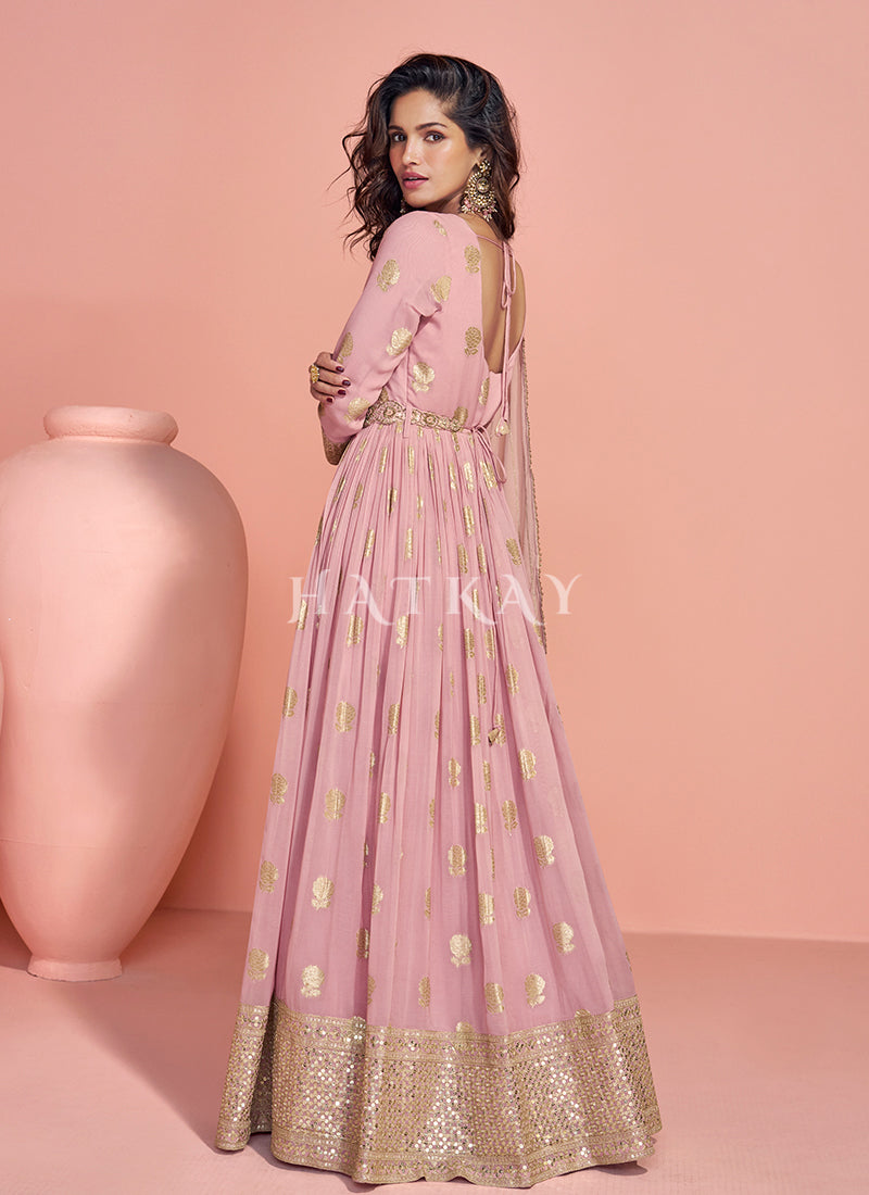 Buy Stunning Pink Anarkali Dresses & Suits