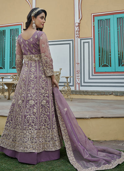 Buy Purple Anarkali Suit Online