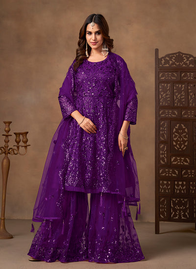 Buy Anarkali Gharara Suit In Uk