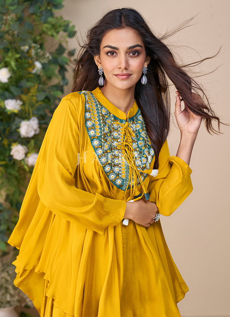 Shop Yellow Palazzo Suit In UK