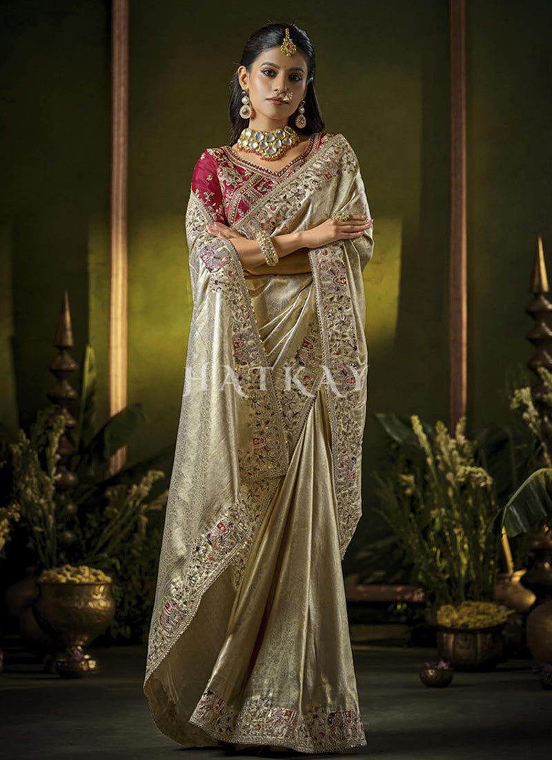 Buy Bollywood Silk Sari At Hatkay