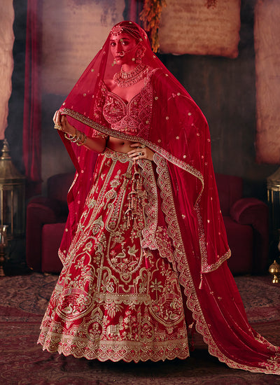 Shop Bridal Reg Silk Lehenga Choli In UK